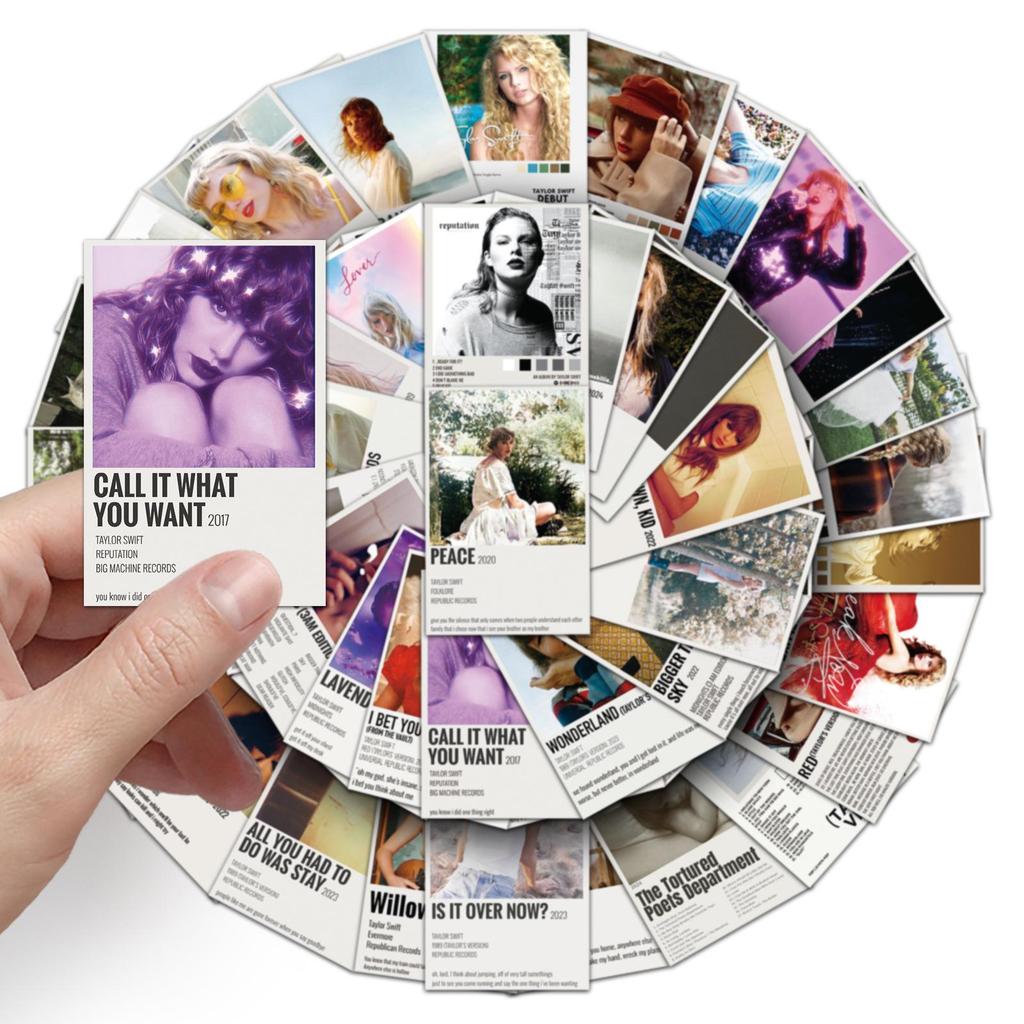50 Adesivi Poster di Taylor Swift - Diario Stellare, Cover per Telefono, Decorazione per Casco