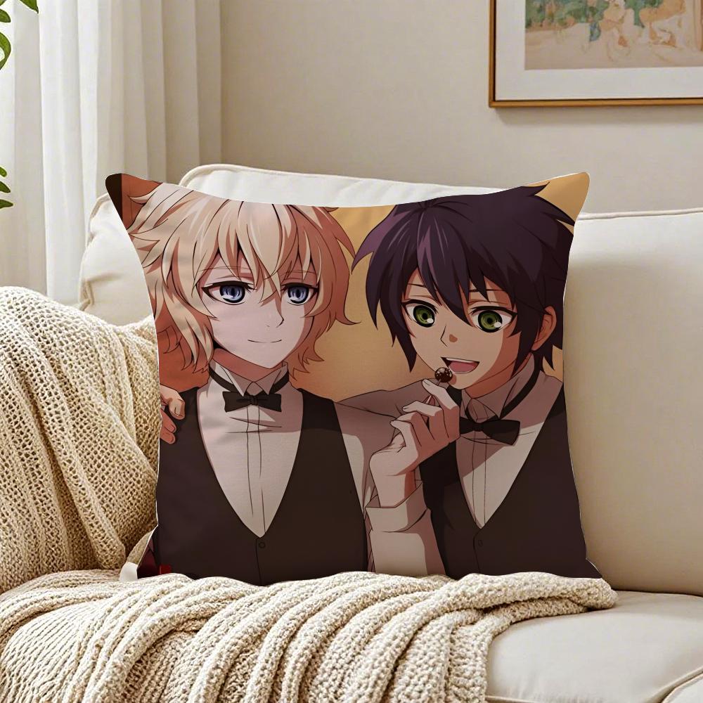 Dark Japanese Anime SSeraph of the End Cushion Cover Pillowcase Antidustmite living Room Sofa Decor Cushion Room