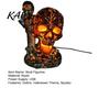 Handcrafted Resin Lamp Skull Table Lamp, Halloween Glowing Skeleton Figurine, Gothic Ambient Night Light for Mantel Shelf Party Home Decor