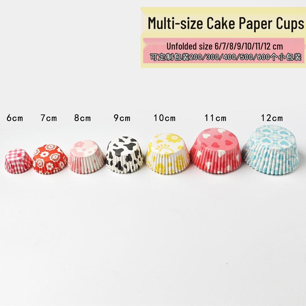 Large Oil-Proof Cake Paper Liners - Sizes 6 to 12 cm