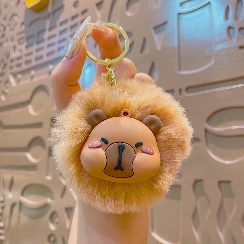 

Мультяшний Панда з Хутряною Кулькою, Підвіска, Милий Брелок для Авто, Плюшева Іграшка, Сумка для Пари, Підвіска та Маленький Подарунок Blush
