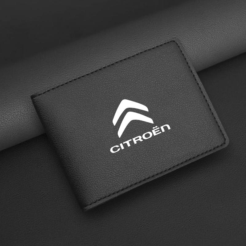 PJHC7 Auto Driver License Cover ID Card Wallet Car Accessories For Citroen e-C3 e-C4 X C5X C3 C4 Aircross Cactus Picasso C-Crosser C6