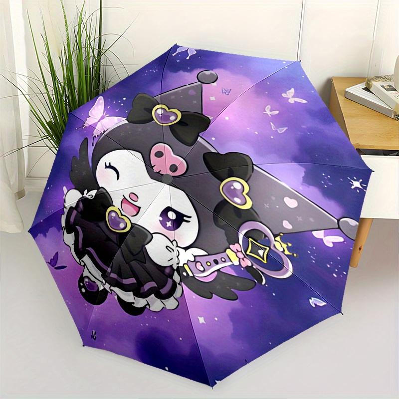 

Kuromi Automatic Opening and Closing Parasol Compact Travel Umbrella with 8 Ribs for Women and Men Ideal Birthday/Christmas Gift, Outdoor Ac