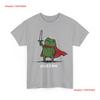 Huzzah Kikker Ridder Grappig Zwaard Meme Citaat T-shirt Vintage Grafisch Veelzijdig Ontwerper Kleding