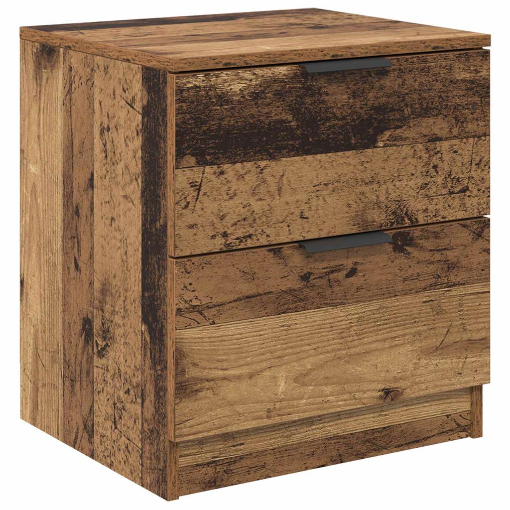 Nightstand Set of 2 Reclaimed Wood Look 45 X 39 X 50 Cm Engineered Wood