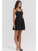 2026 Summer European & American Women's French Waist-Cinching Backless Ribbon Dress