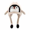 Cartoon Penguin Kids' Winter Hat: Warm, Thick, Velvet-Lined, Round Top, Ear Protection for Autumn/Winter