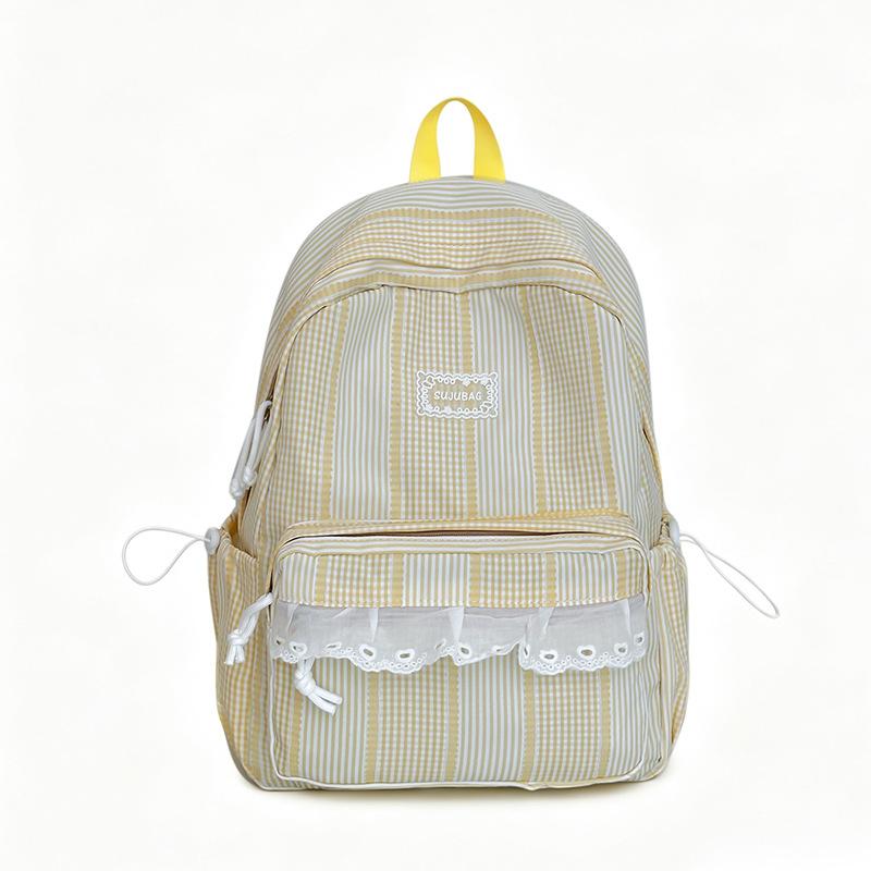 Schoolbag Korean girl plaid backpack cute student schoolbag lightweight large capacity backpack new fashion casual backpack