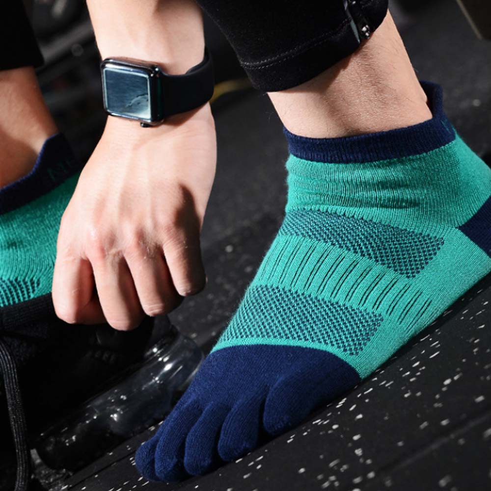 Matching Soft Men Women Cotton Five-Finger Socks Short Tube Socks Split Toe Socks Sport Hosiery