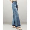 TERRE BLEUE Women's High-Waist Casual Straight Wide Jeans