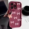 Cover per telefono in TPU opaco con motivo a fiocco per iPhone 16 Pro Max 15 Pro 14 Plus 13 12 11 XS XR 8 7 Protezione obiettivo Antiurto Morbida custodia bumper in silicone