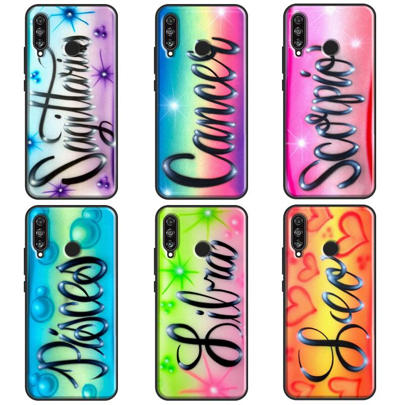 Aries Leo Libra Pisces Aquarius For Huawei Nova 10 SE 9 5T 12s 12i 11i Y91 Y90 Y60 Y70 Y72 Y61 P20 P30 P40 Lite P60 Pro Case