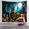 Home Decor Halloween Skull Pumpkin Tapestry Wall Tapestry Hippie Tapestry Dorm Decor Blanket 230x180cm