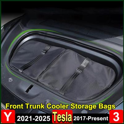 For Model Y Juniper 2025 Frunk Cooler Organizer Insulation Bag M3 Highland Front Trunk Storage Insulated Outdoor Camping