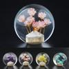 Testa Pomello Leva Cambio Auto Creativa Pomello Cambio Leva Bastone Fiore Trasparente di Cristallo Pomello Cambio Marce a Fiore Manuale 54mm Accessori Auto Decorazione