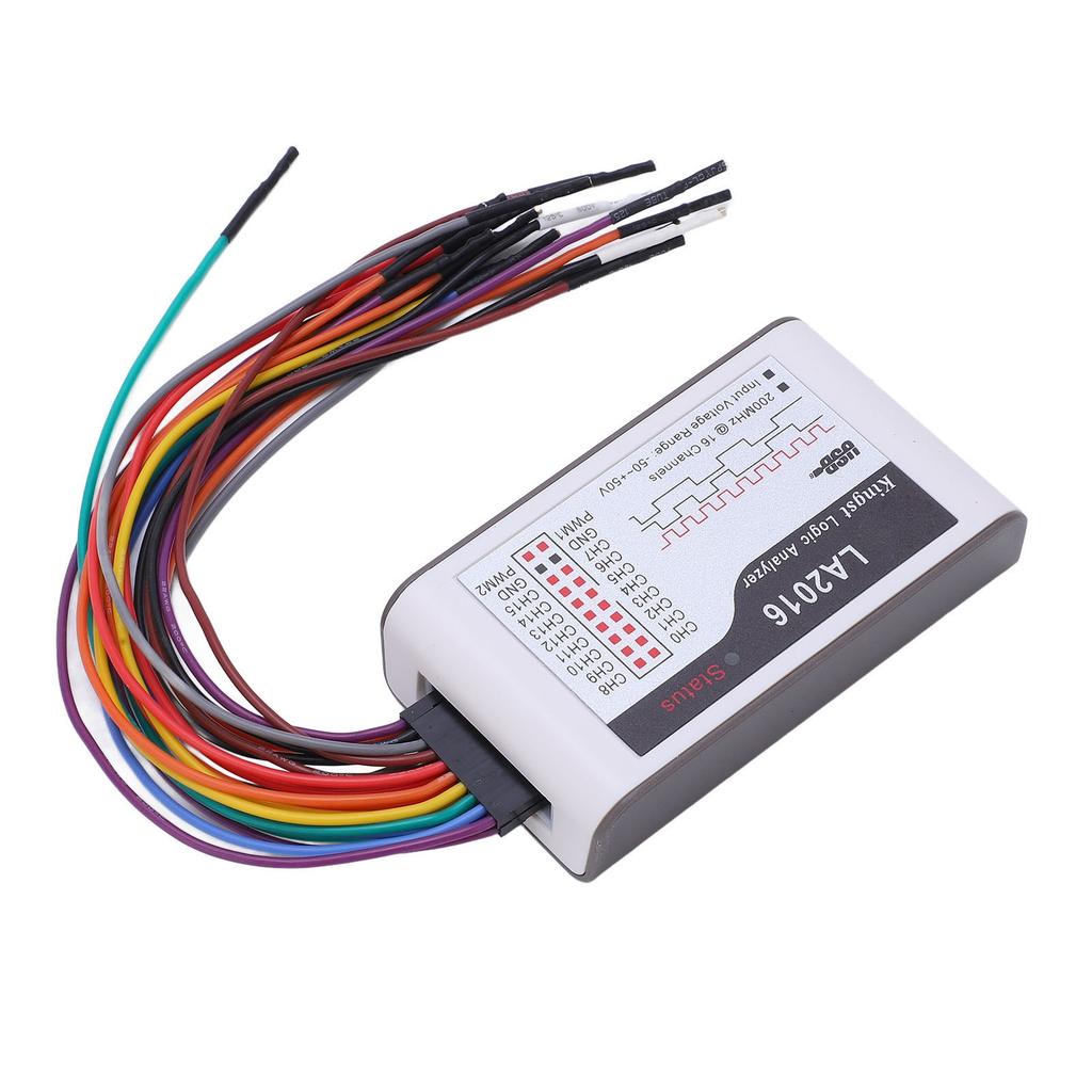 Logic Analyzer USB 16 Channels CH0?15 200M Sampling Rate ?50V to +50V Adjustable Threshold LA2016