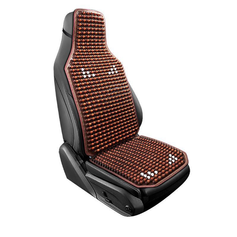 Wood Bead Ventilated Car Seat Cushion - Breathable, Universal Fit for All Seasons, Single Piece