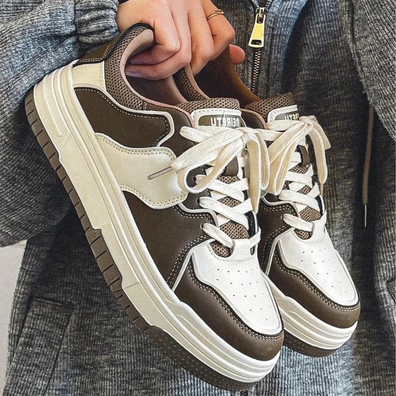 

2025 Trendy Thick Sole Athletic Shoes, Men s American Style Board Shoes with Unique /Design 39 хаки