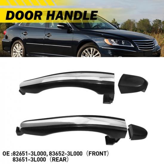 2Pcs Exterior Door Handles For 2006-2011 Hyundai Azera Set Front Rear Left Right
