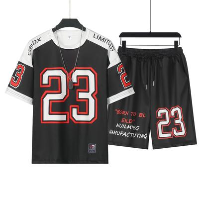 2025 Été Nouveau Été Ensemble de Sport pour Homme Respirant T-shirt de Basket-ball et Short Ensemble Deux Pièces Ensemble 2 Pièces T-shirt Homme Léger