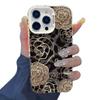Leopard Print Rose Phone Case for iPhone 17, 16 Pro Max, 15 Pro, 14, 13, 12