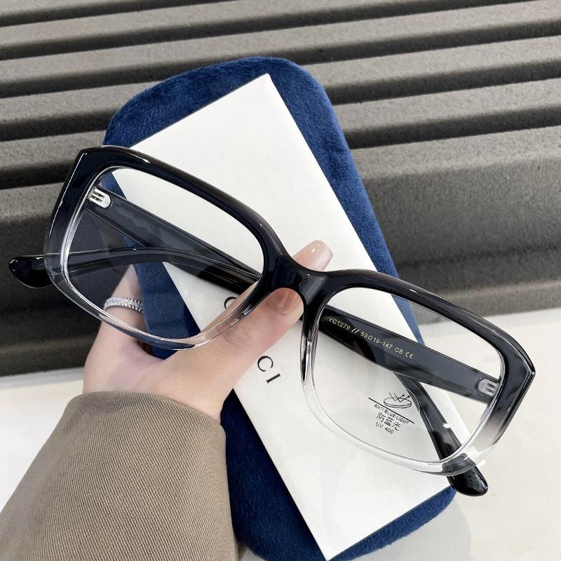 TR90 Square Ladies Reading Glasses Ultra-light Large Frame Anti-blue Light Optical Prescription Glasses Frame Female YC1279