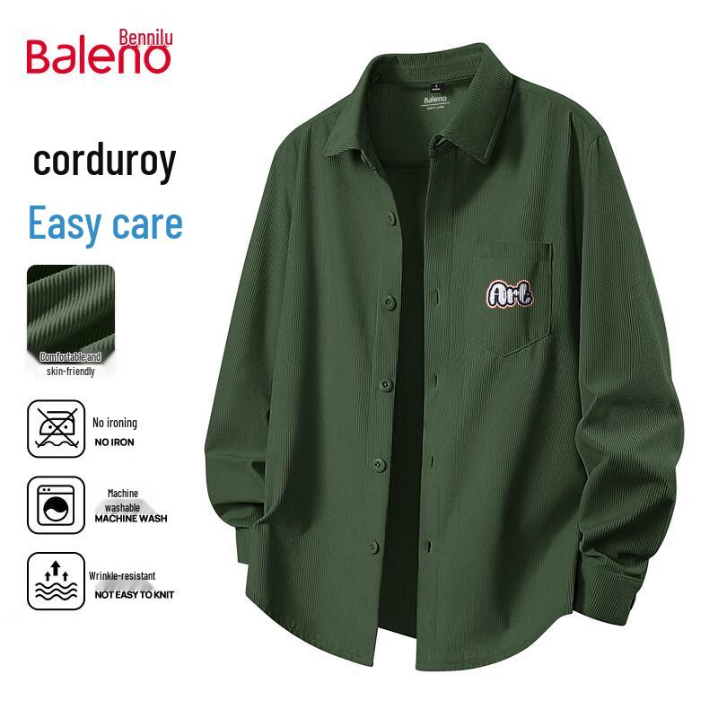 Мужская вельветовая куртка-рубашка JPB Art Text от Baleno 3XL