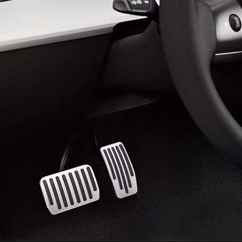 Aluminum Pedal Cover Model 3 Pedal Cover DIY Car Interior Upgrade Exact Fit For Tesla Models Enhanced Driving Experience