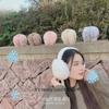 Women's Winter Plush Solid Color White Earmuffs - Extra Thick Imitation Rabbit Fur for Warmth