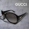 Used Sunglasses Cursive Logo Quilted Black Eyewear Black Gucci Sunglasses GG Shima