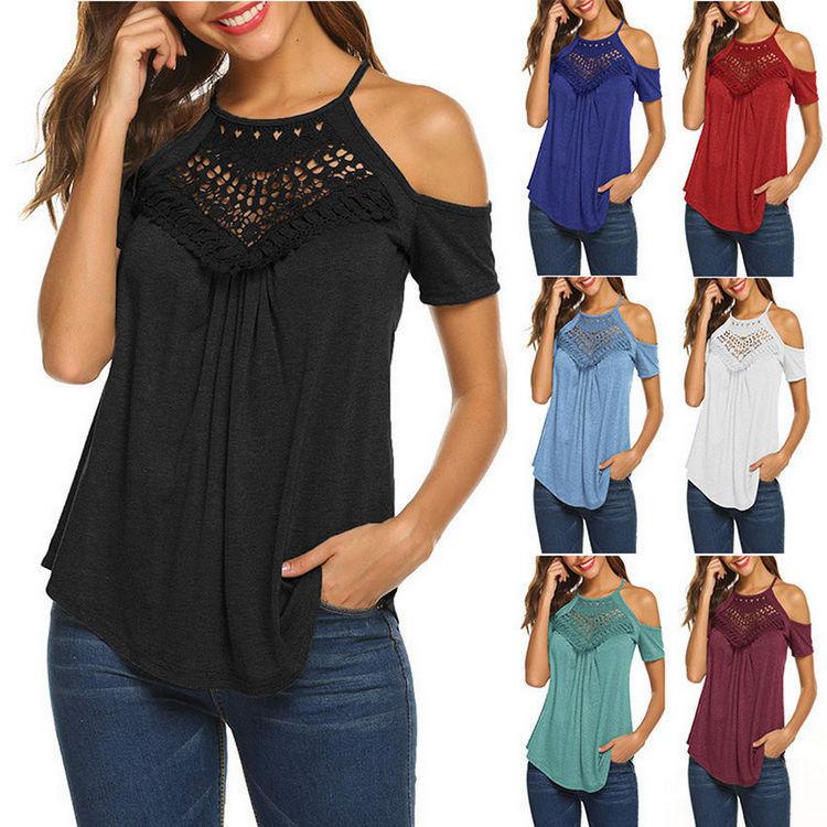 

Женский летний сексуальный топ с короткими рукавами и подтяжками, повседневная футболка с открытыми плечами