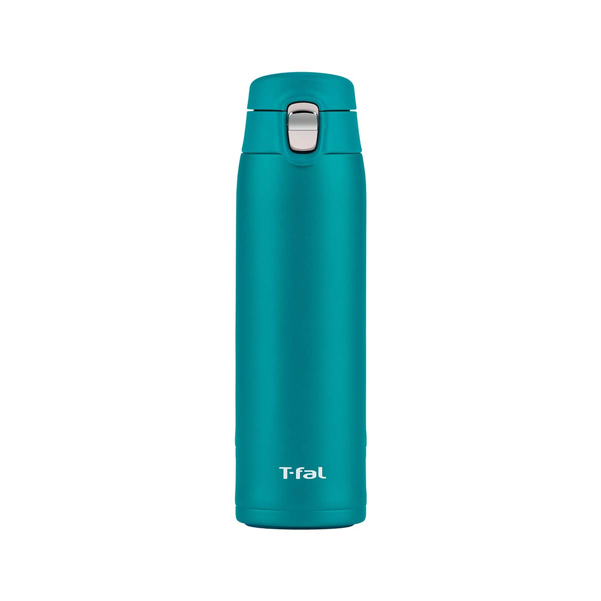 

T-fal Light & Go Mug Stainless Steel Water Bottle, 480ml, One-Push Opening with Slide Lock, Aqua, N21507