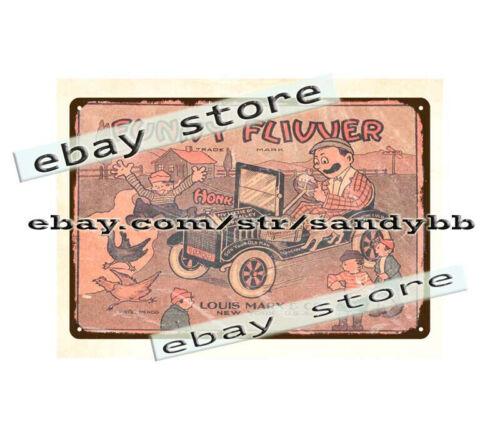 MARX WINDUP FUNNY FLIVVER TOY metal tin sign wall hanging artworkAluminum 20x30cm(7.8x11.8inch)