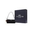 Coach Nolita 20 Mode Vintage Monogramm Print Signatur Denim Und Glattes Leder Schultertasche Klein Damenhandtaschen Schwarz CP258-SVBK