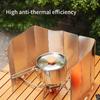 Folded Windproofed Guard Compacts Outdoor Reliability Stove Windshield for Hiking and Picnics