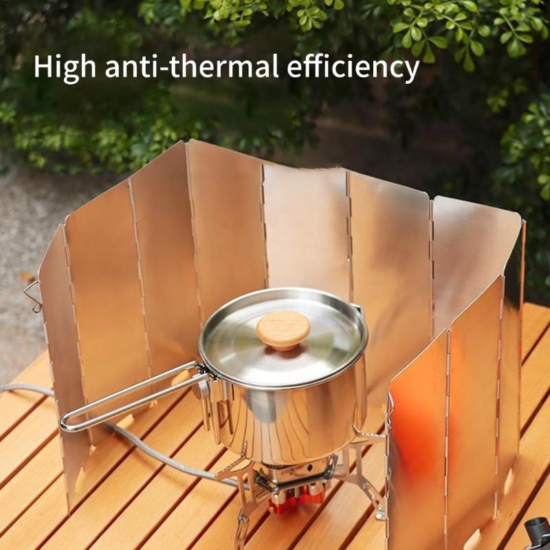 Folded Windproofed Guard Compacts Outdoor Reliability Stove Windshield for Hiking and Picnics