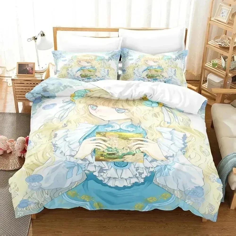 Comforter Anime Bibliophile Princess Bedding Set 3D Printed Suitable For Bedroom Kids Home Textile