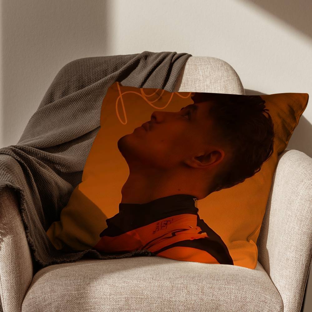 

racing regulations Lando Norris Pillow Case Square DoubleSided Printing Short Plush Sofa Cushion Cover Bedroom Bedside Pillow 30x30cm