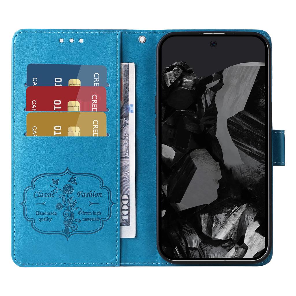 Applicable to Google 9Pro leather case, Sony Xperia 10 VI embossed butterfly love flower card wallet leather case 8Pro
