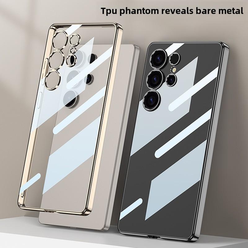 Galaxy S25 Ultra Electroplating Clear Phone Case for Samsung Galaxy S25 Ultra Hard Shell Transparent Protective Cover