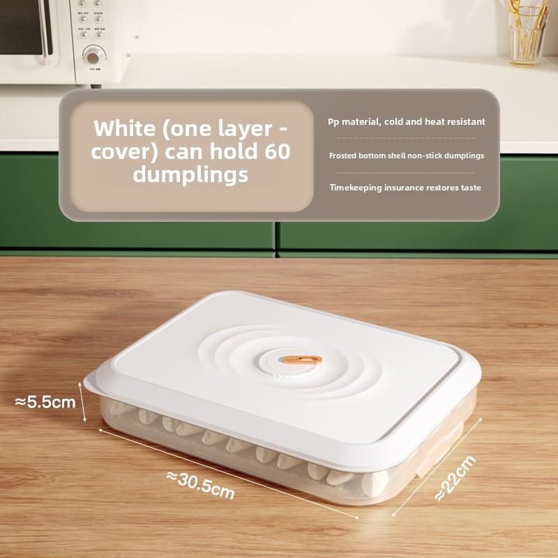 Flerlags oppbevaringsbeholder for dumplings, stabelbart frysebrett, lufttett matorganisator for kjøkken