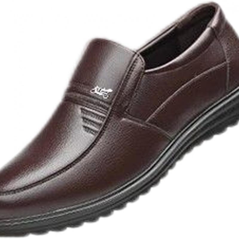 

Hy классическая мужская обувь для автомобиля, деловая обувь из высококачественной кожи, мужская кожаная новая китайская мягкая подошва, нескользящая повседневная обувь для папы 44