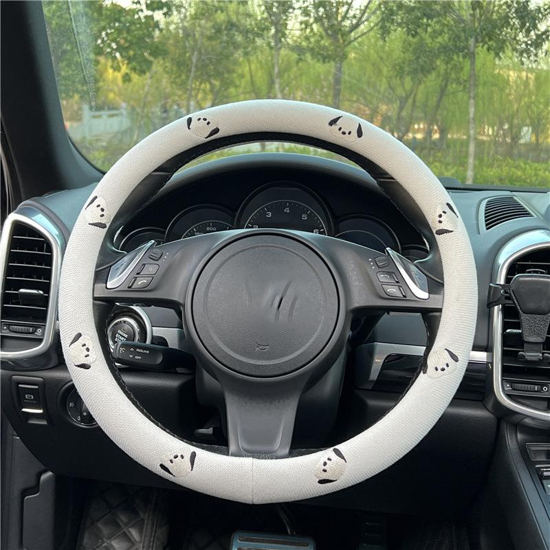 Women's Car Steering Wheel Cover Anti Slip Durable Cute Cartoon Bear Cars Steering Wheel Covers Universal Auto Handle Decoration