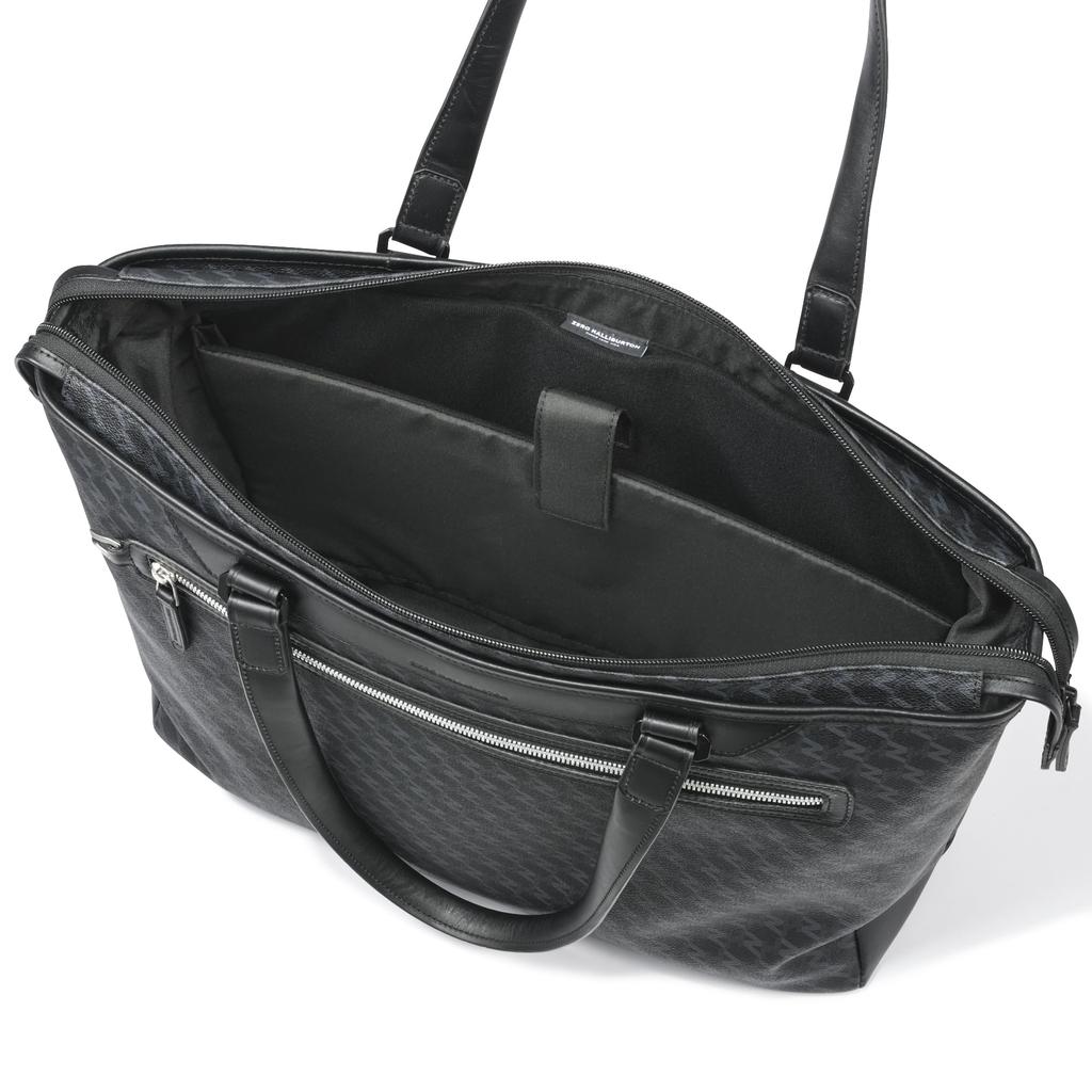 Tote Bag B4 Size Storage inch PC Storage 18L 1260g Black [Zero Halliburton] ZH-Monogram 15.6 No.81524 Men's