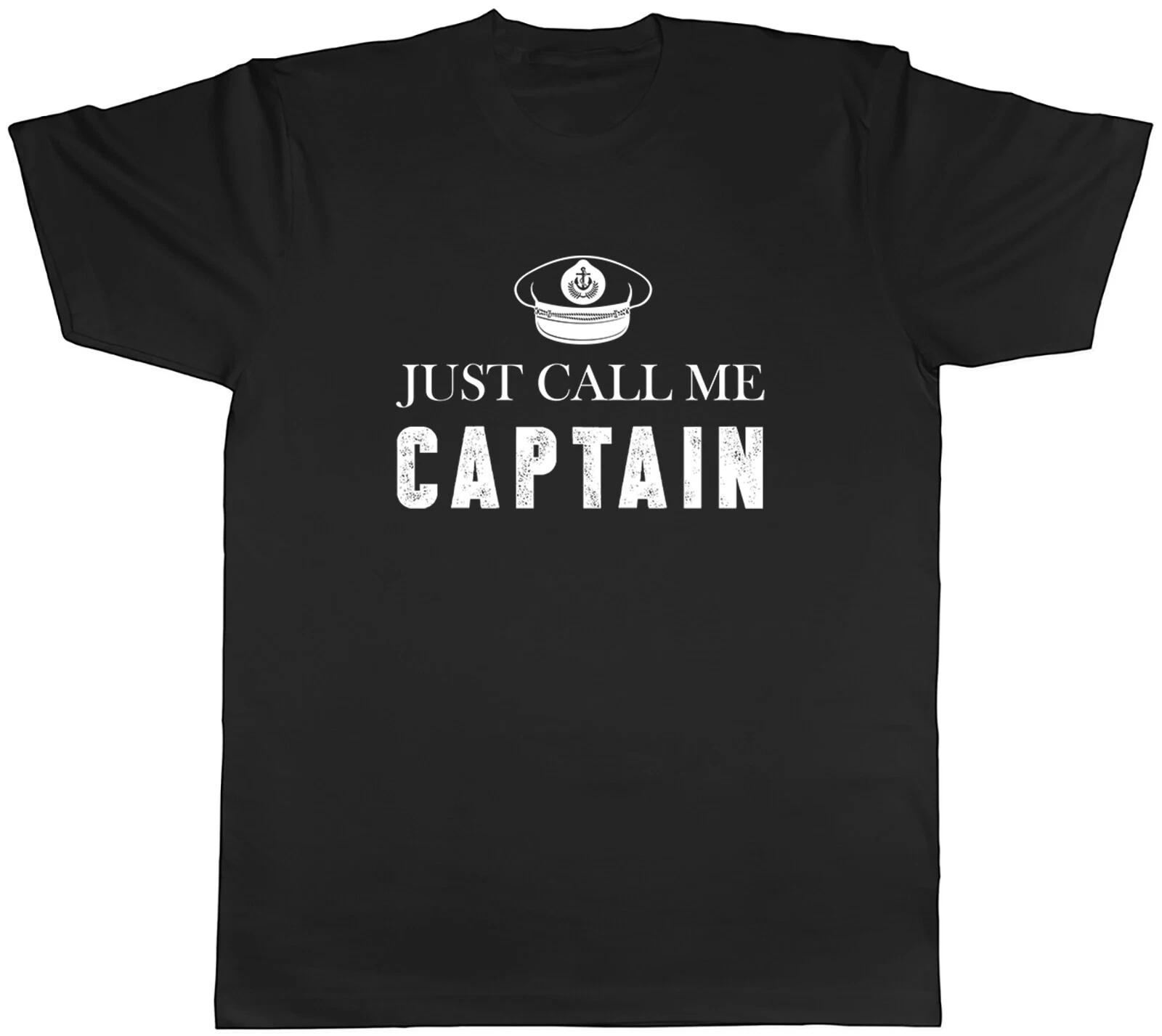 Funny Captain Mens T-Shirt Boats Cruise Ship Sailor Unisex Tee Gift XXXL