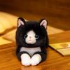 Cuddly Kitten Toys Lying Prone Soft Texture Imitation Lying Cat Toys Cute Lovely Simulation Stuffed Cat Gift Giving