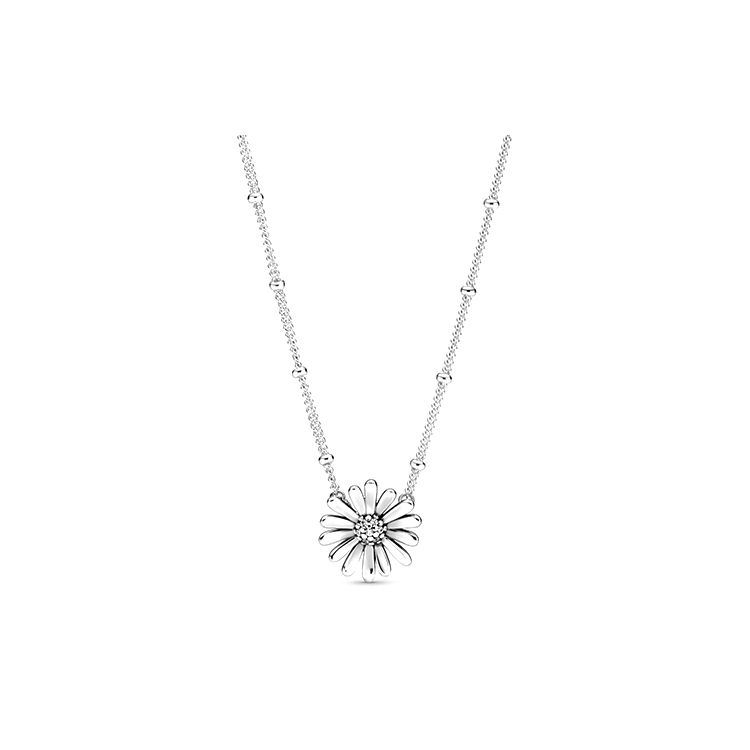 Pandora Pavé Daisy Choker Necklace Women necklace Silver 398964C01 Box+Shopping Bag