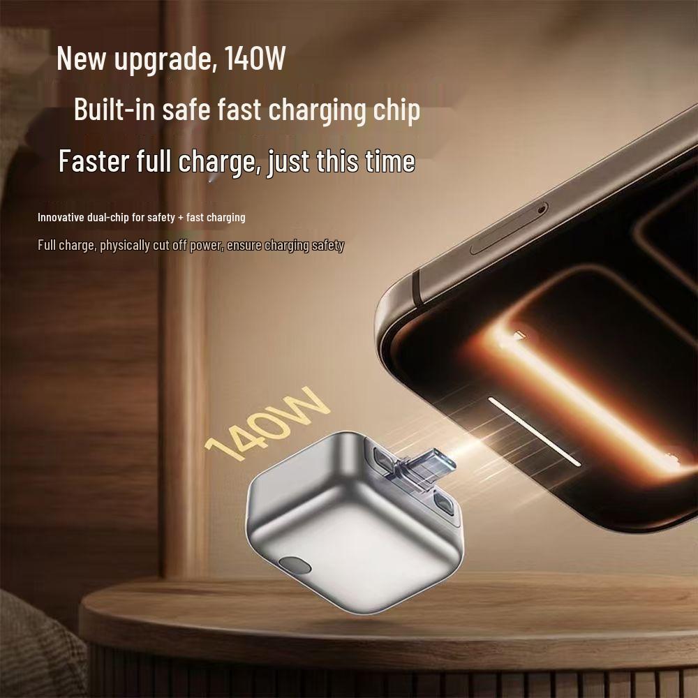140W Fast Charge Type-C with AI Auto Power Off for Apple & Android