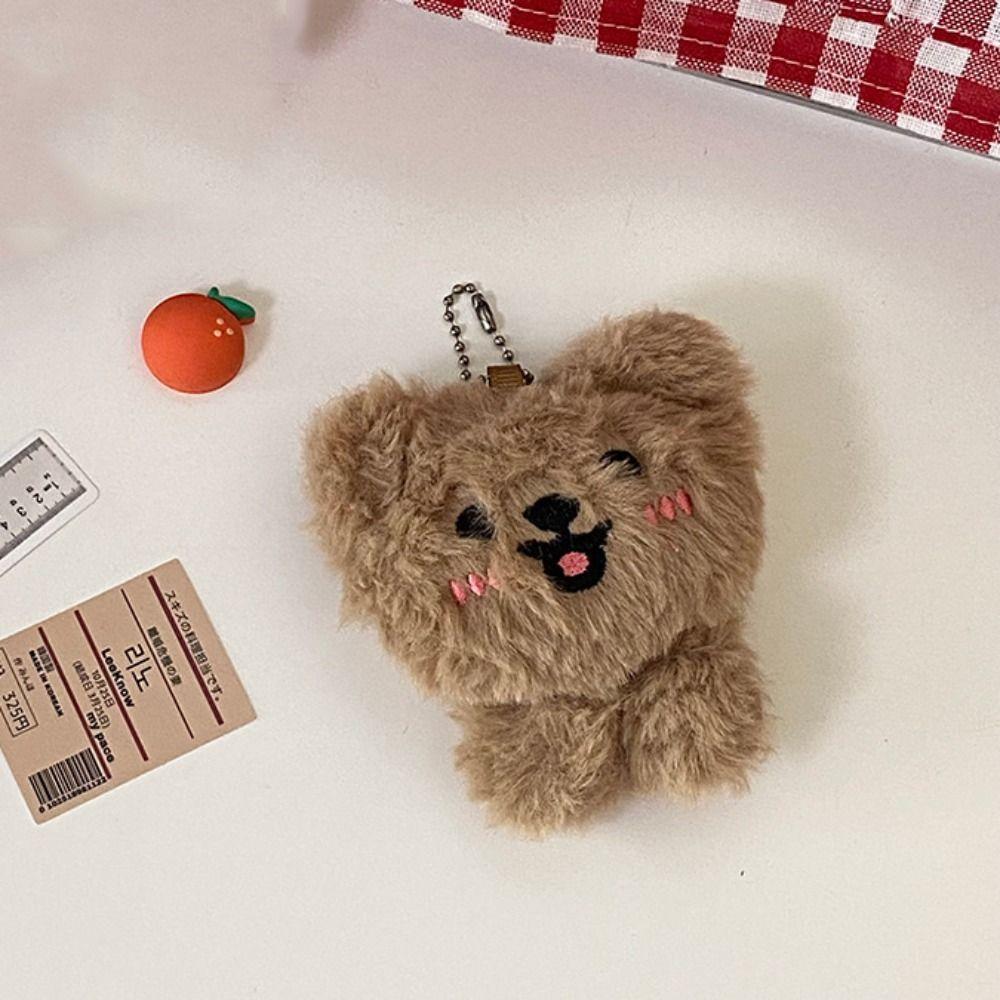 

Lovely Bow Bear Bag Pendant Cartoon Plush Bear Keyring Cute Bow Bear Doll Keychain Key Ring style A