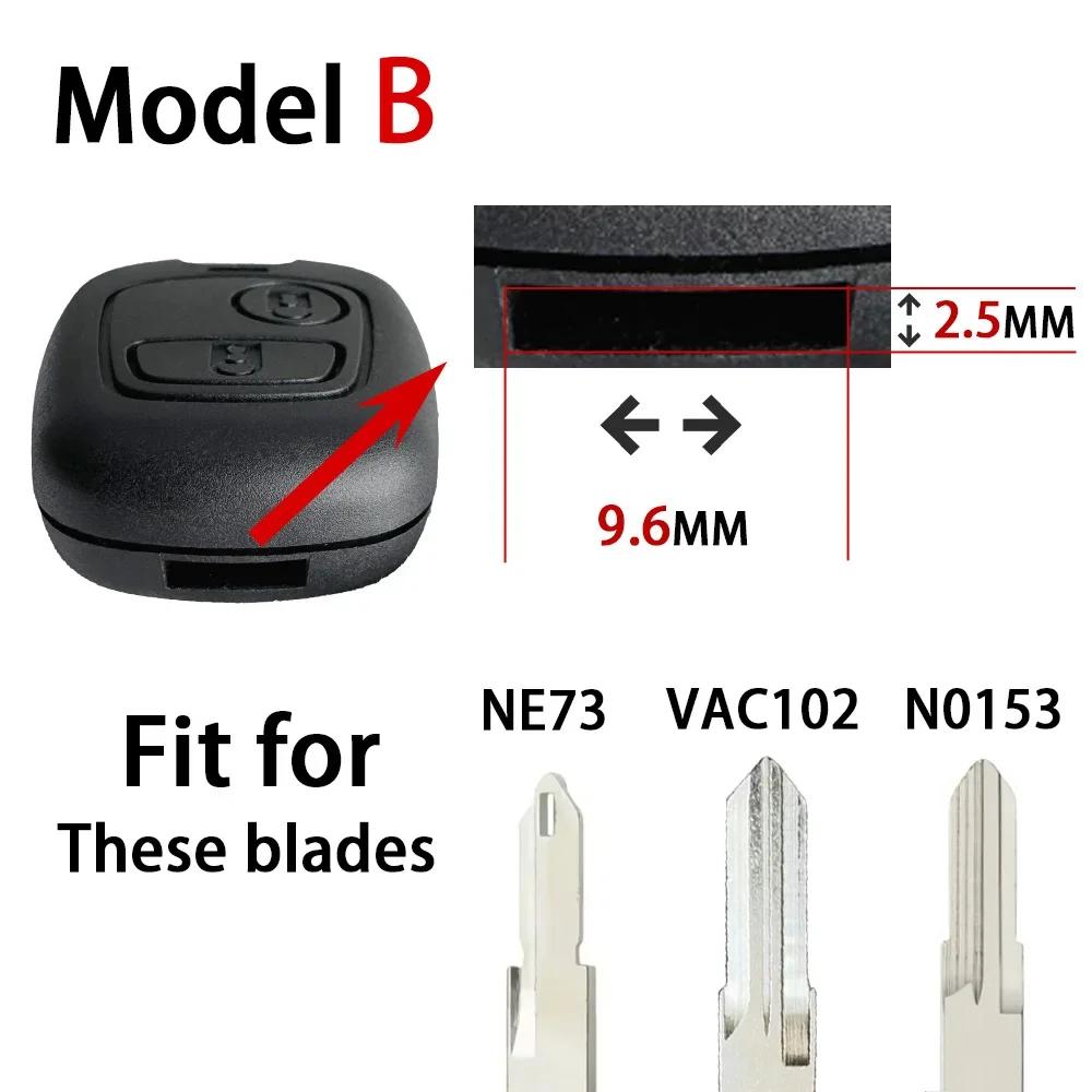 Yocasty Replacement 2 Buttons Car Key Shell Case Box For Peugeot 206 207 307 408 607 For Citroen C1 C2 C3 C4 For Xsara Picasso